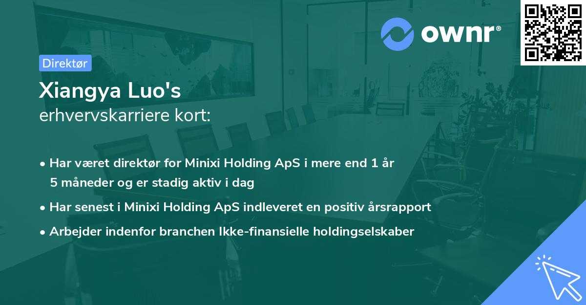 Xiangya Luo's erhvervskarriere kort