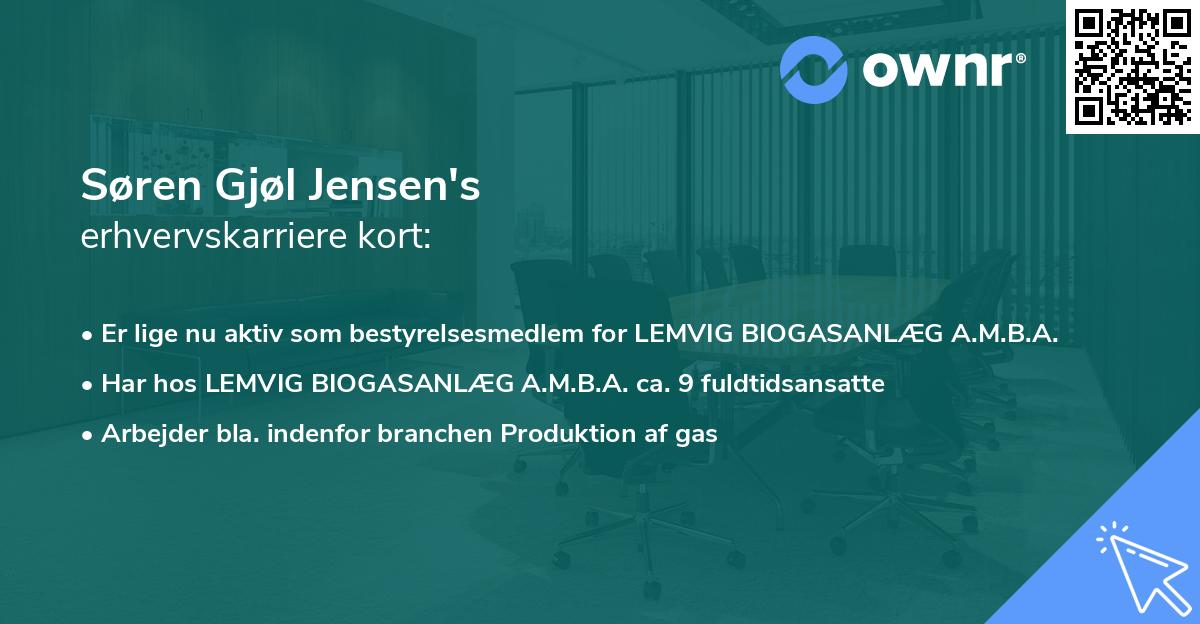 Søren Gjøl Jensen's erhvervskarriere kort