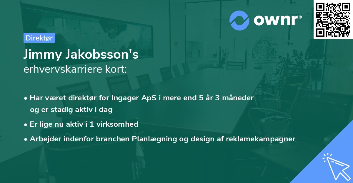 Jimmy Jakobsson's erhvervskarriere kort