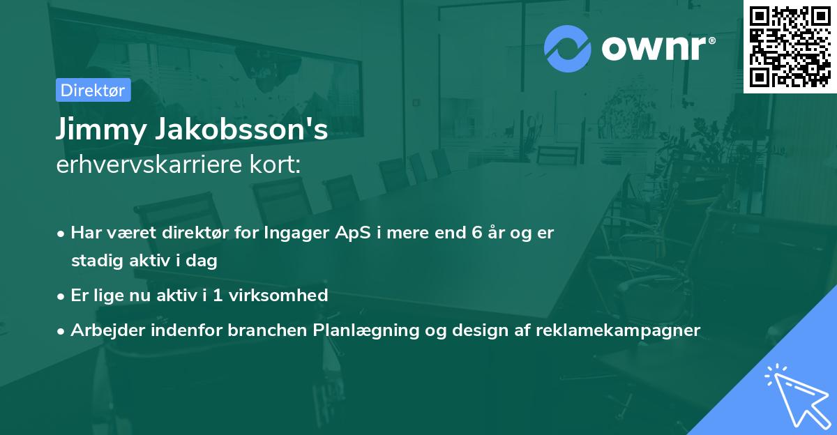 Jimmy Jakobsson's erhvervskarriere kort