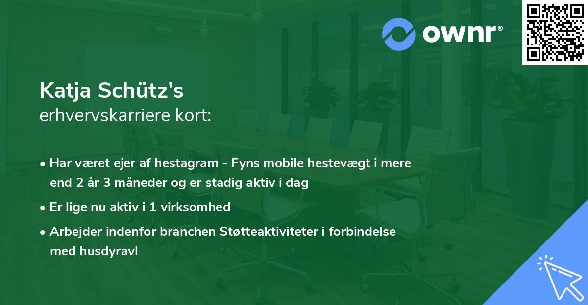 Katja Schütz's erhvervskarriere kort