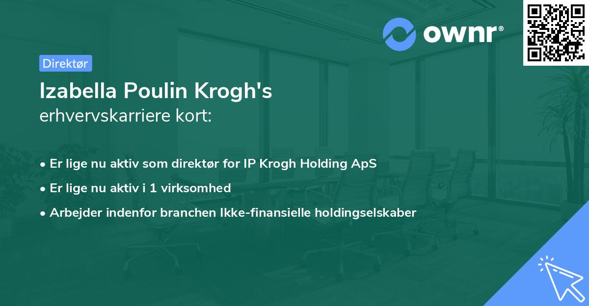 Izabella Poulin Krogh's erhvervskarriere kort