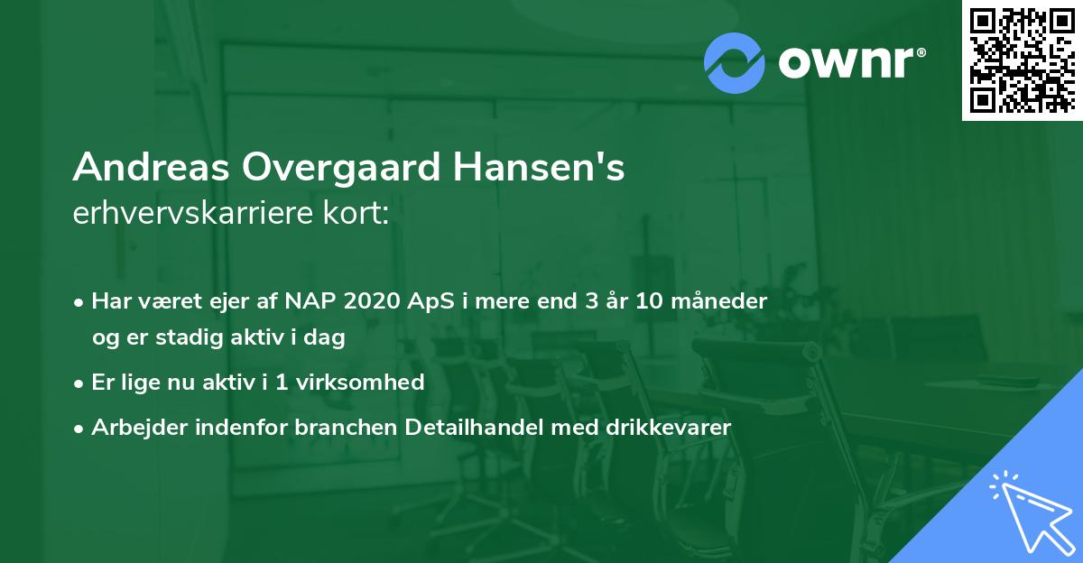 Andreas Overgaard Hansen's erhvervskarriere kort