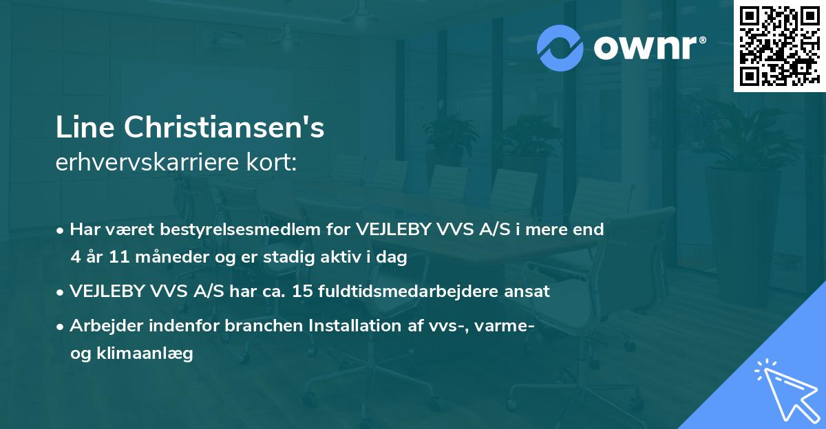 Line Christiansen's erhvervskarriere kort