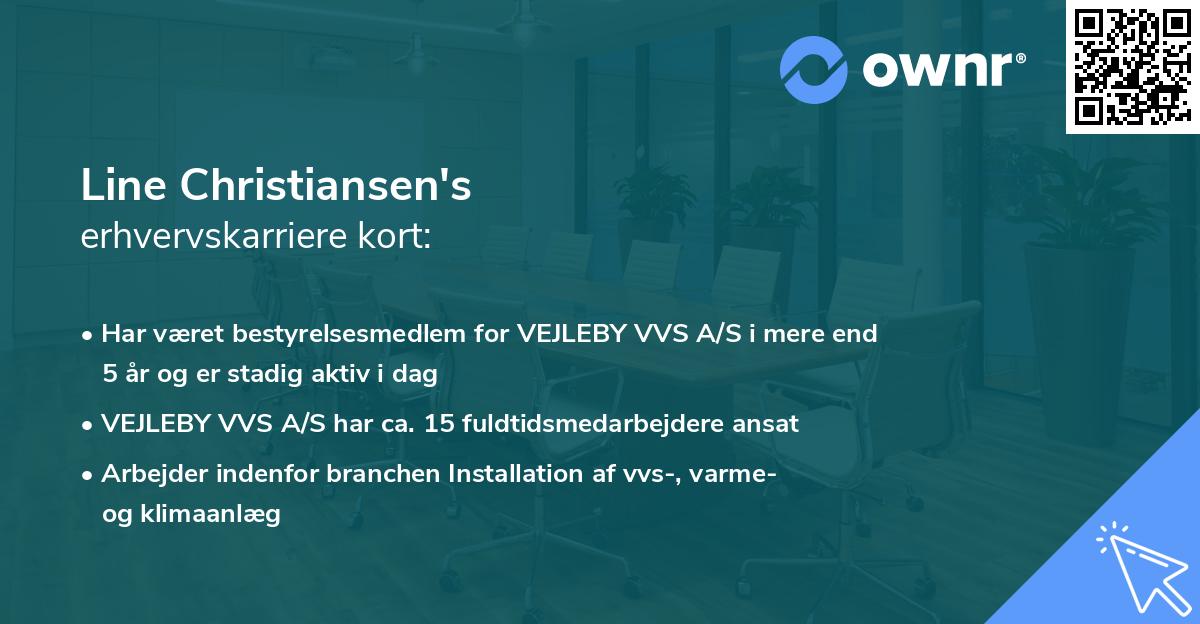 Line Christiansen's erhvervskarriere kort