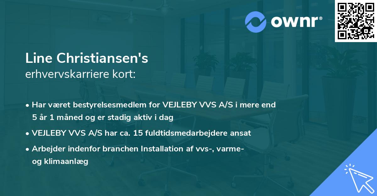 Line Christiansen's erhvervskarriere kort