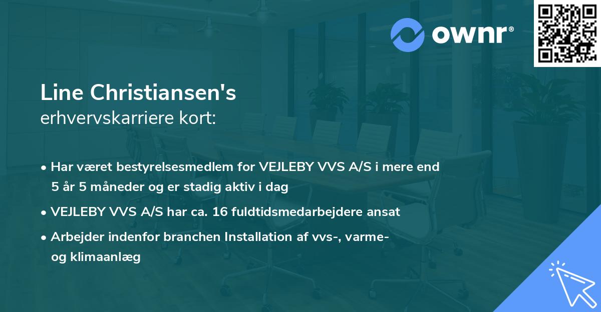 Line Christiansen's erhvervskarriere kort