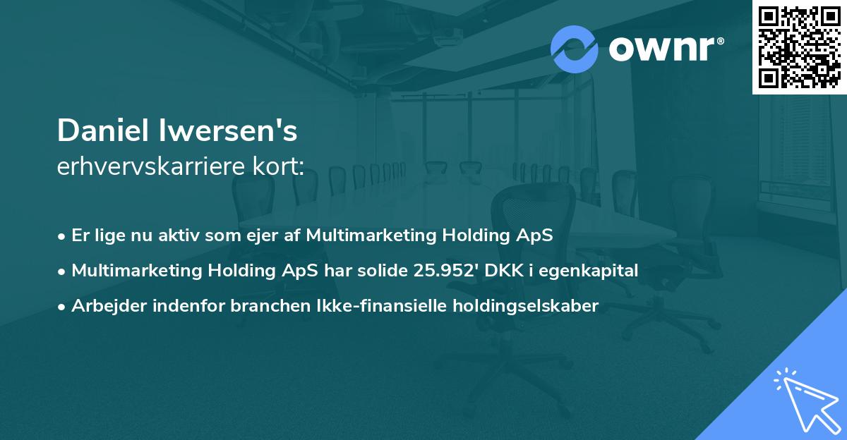 Daniel Iwersen's erhvervskarriere kort