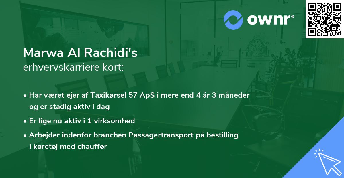 Marwa Al Rachidi's erhvervskarriere kort