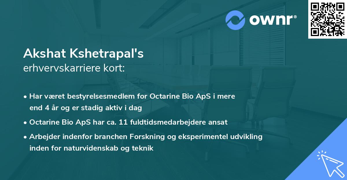 Akshat Kshetrapal's erhvervskarriere kort