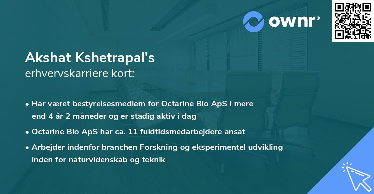 Akshat Kshetrapal's erhvervskarriere kort