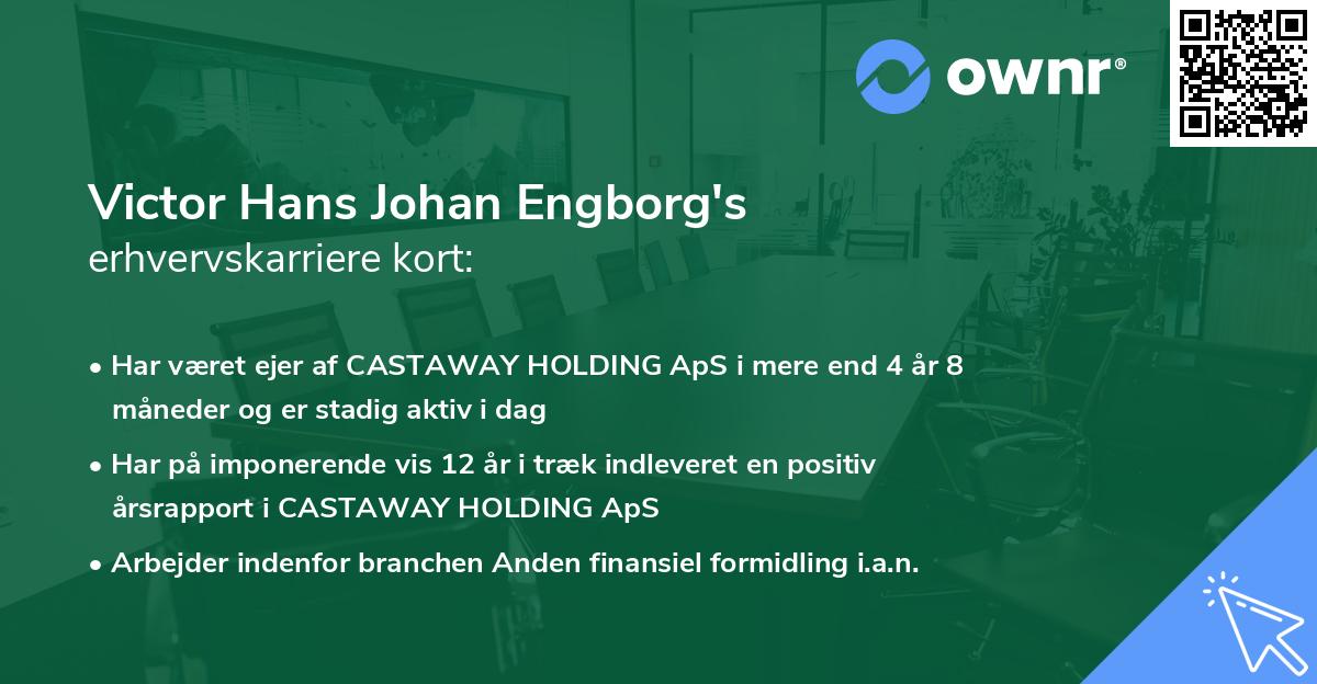Victor Hans Johan Engborg's erhvervskarriere kort