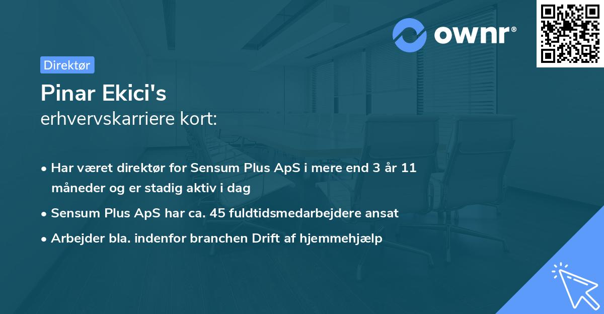 Pinar Ekici's erhvervskarriere kort