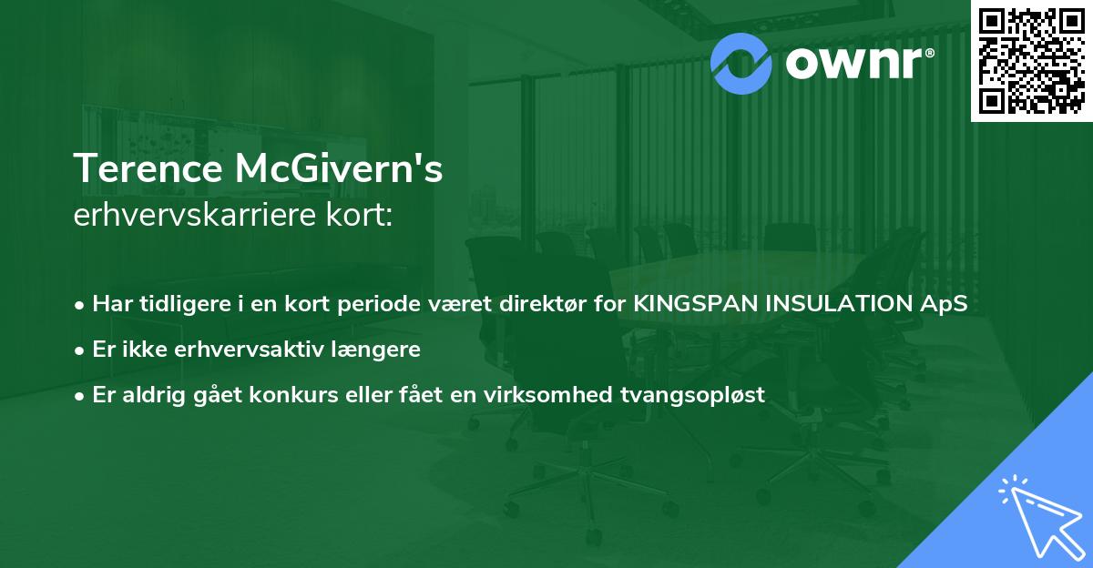 Terence McGivern's erhvervskarriere kort