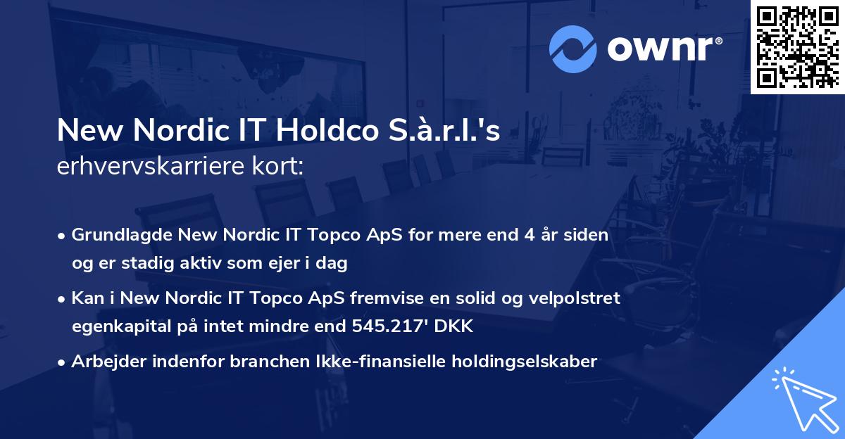 New Nordic IT Holdco S.à.r.l.'s erhvervskarriere kort