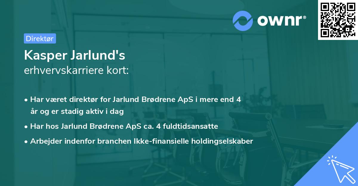 Kasper Jarlund's erhvervskarriere kort