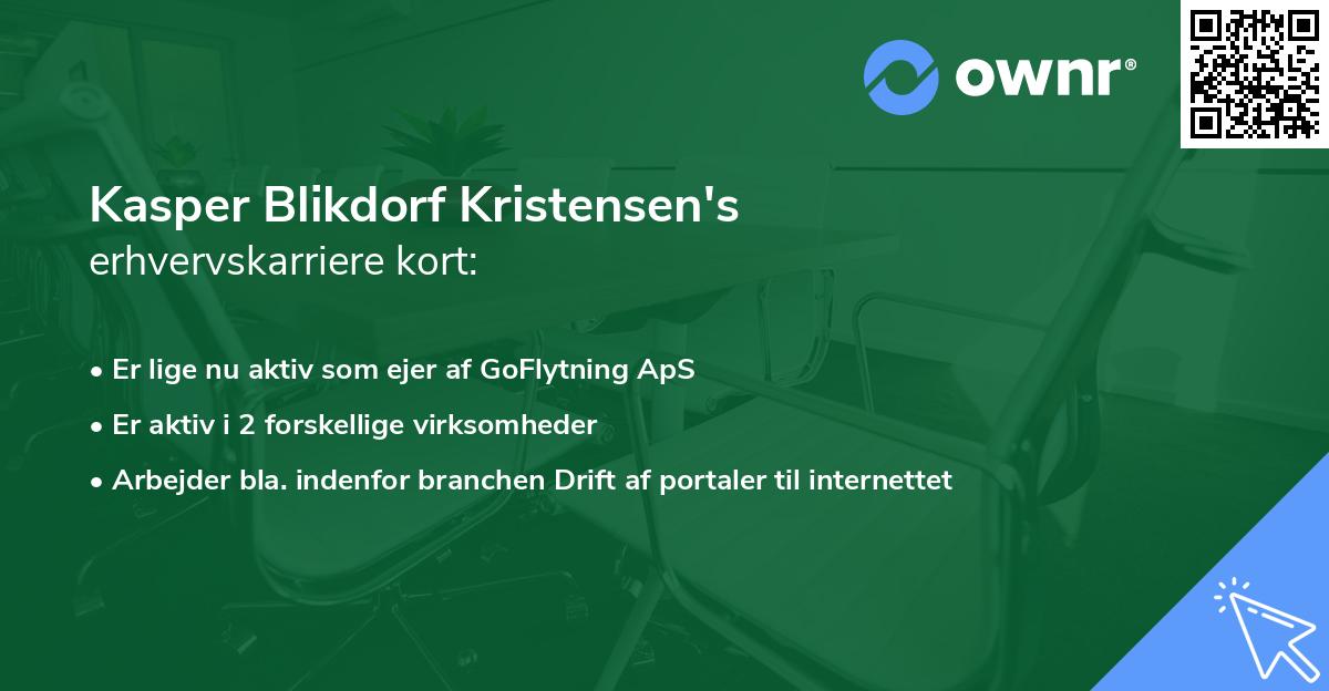 Kasper Blikdorf Kristensen's erhvervskarriere kort