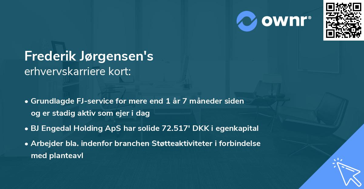 Frederik Jørgensen's erhvervskarriere kort