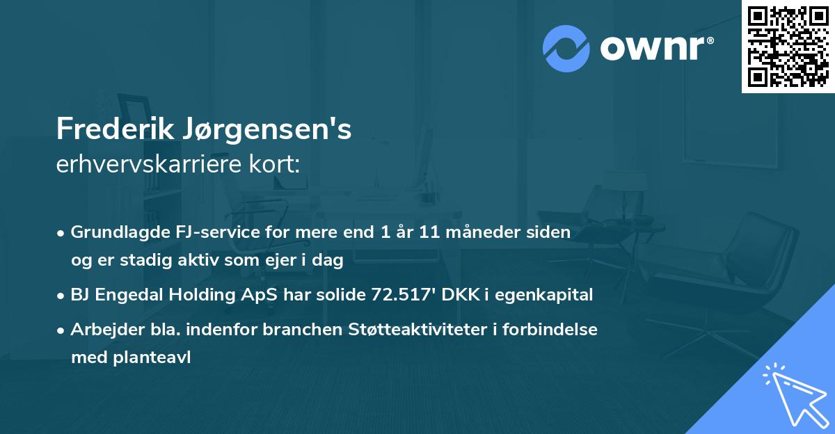 Frederik Jørgensen's erhvervskarriere kort