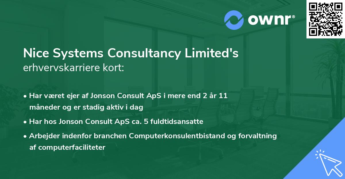 Nice Systems Consultancy Limited's erhvervskarriere kort