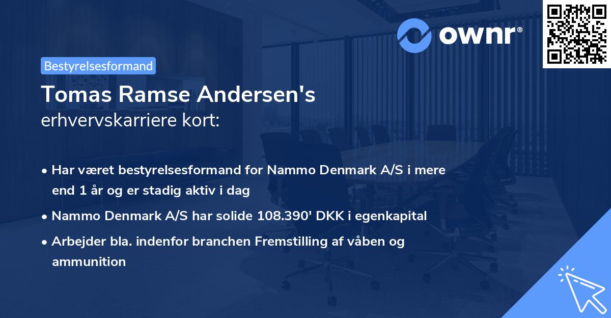 Tomas Ramse Andersen's erhvervskarriere kort