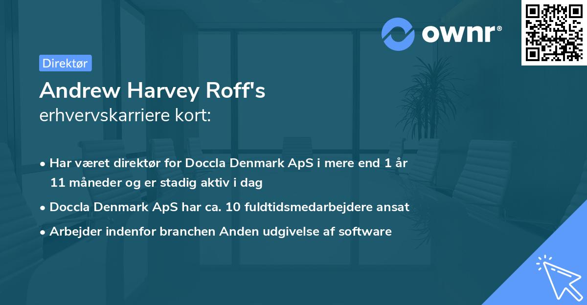Andrew Harvey Roff's erhvervskarriere kort