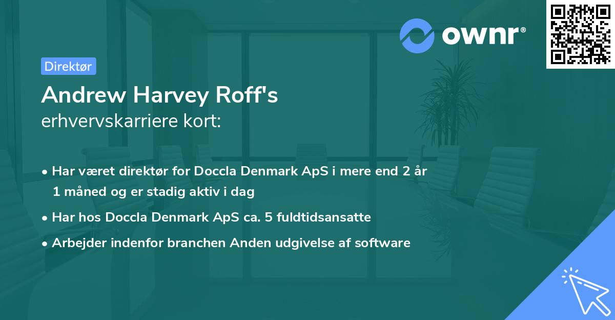 Andrew Harvey Roff's erhvervskarriere kort