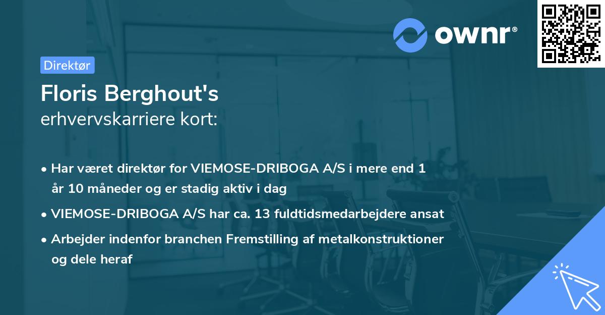 Floris Berghout's erhvervskarriere kort