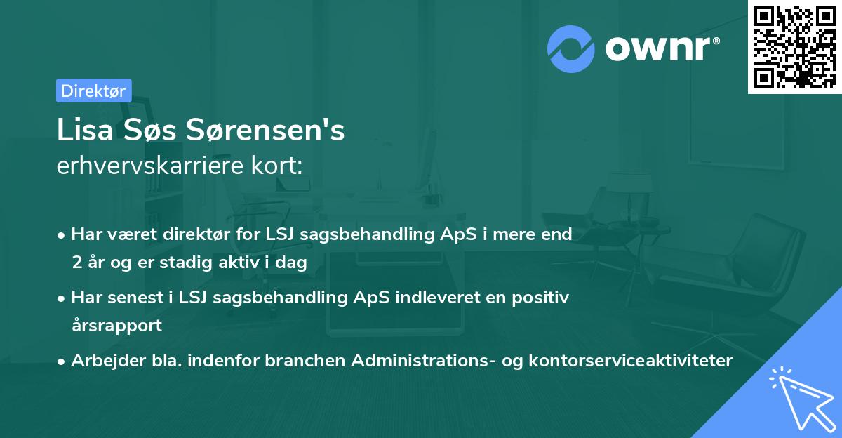 Lisa Søs Sørensen's erhvervskarriere kort