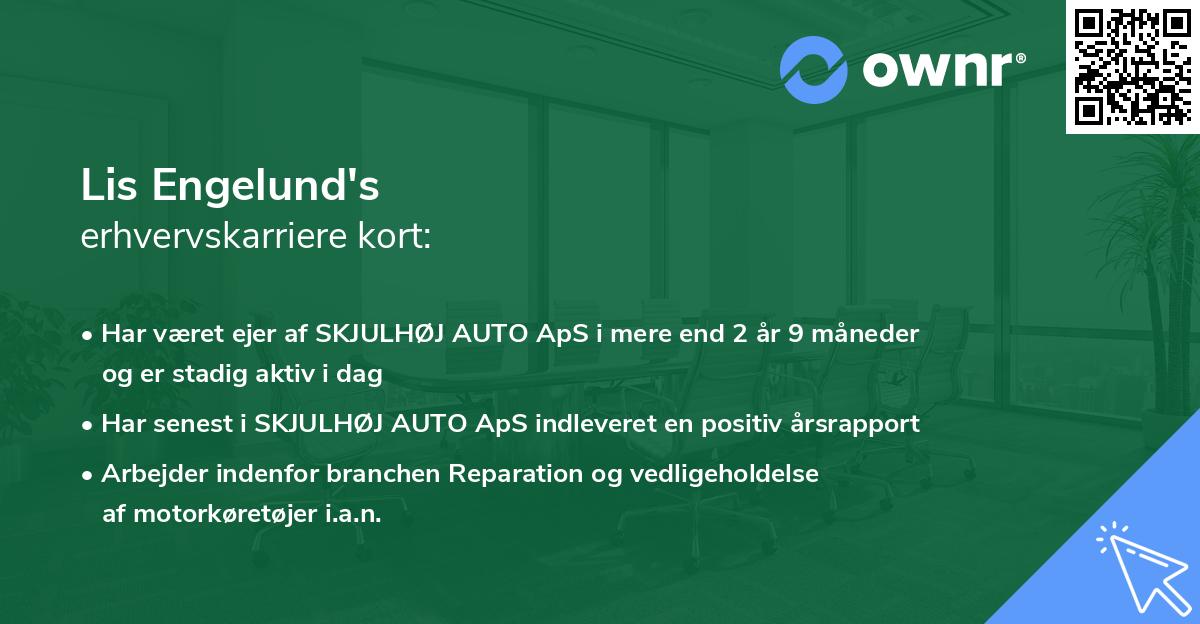 Lis Engelund's erhvervskarriere kort