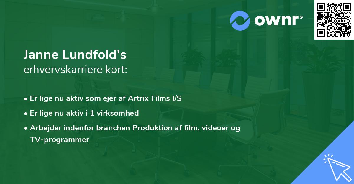 Janne Lundfold's erhvervskarriere kort