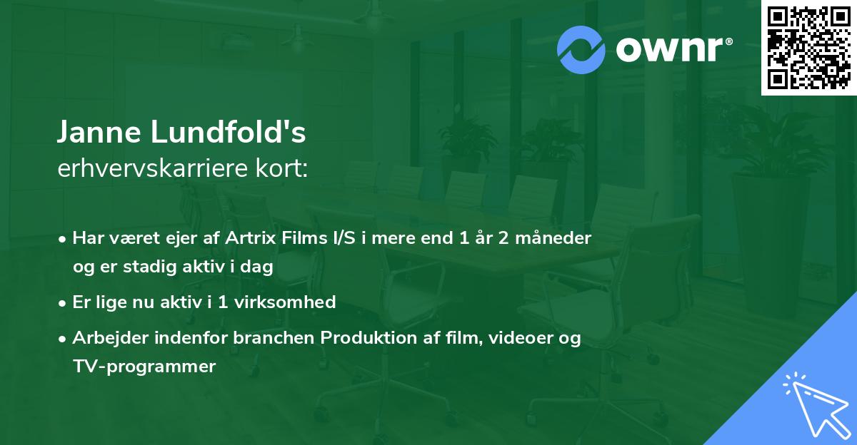 Janne Lundfold's erhvervskarriere kort