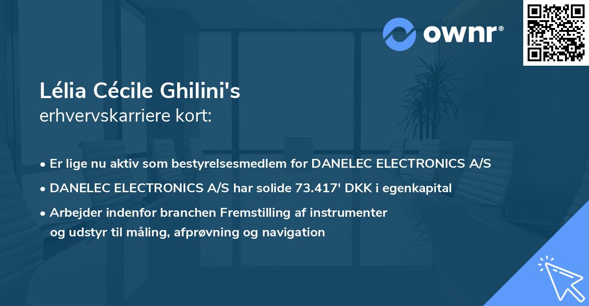 Lélia Cécile Ghilini's erhvervskarriere kort