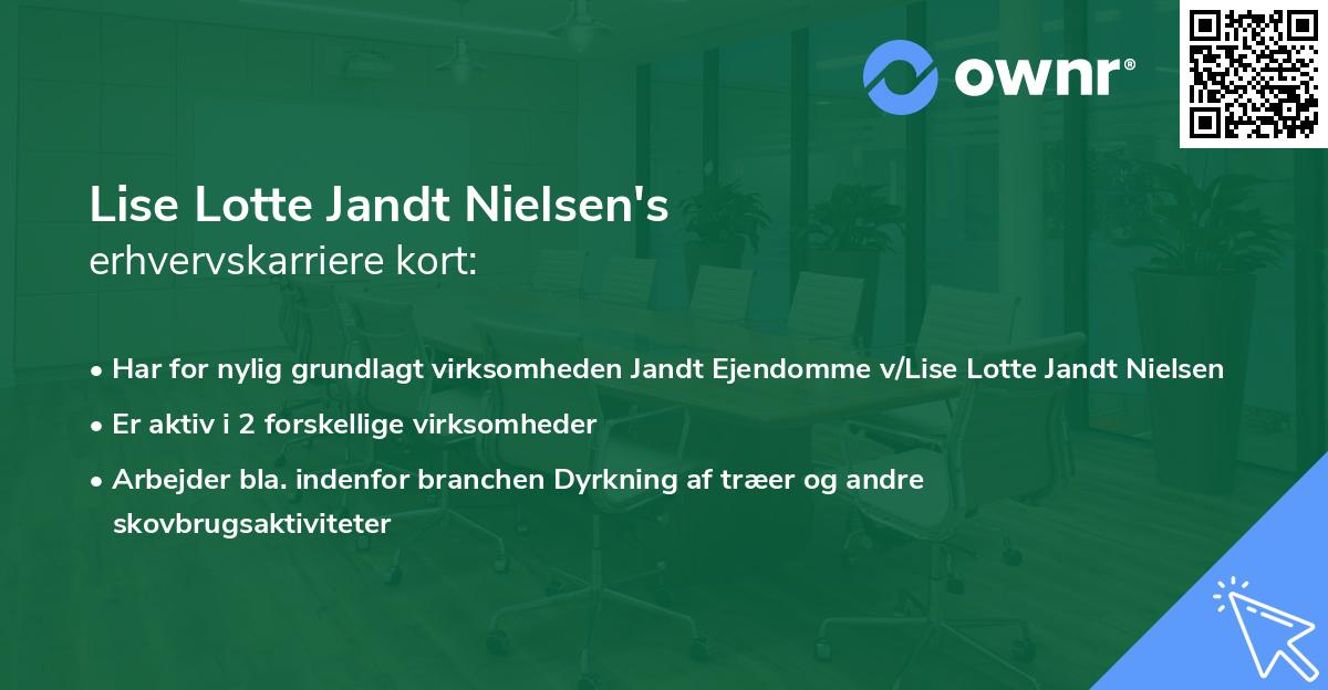 Lise Lotte Jandt Nielsen's erhvervskarriere kort