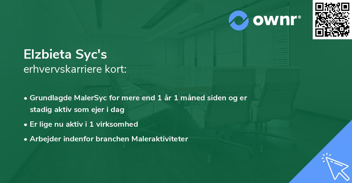 Elzbieta Syc's erhvervskarriere kort