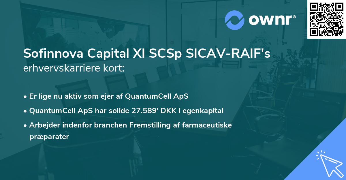 Sofinnova Capital XI SCSp SICAV-RAIF's erhvervskarriere kort