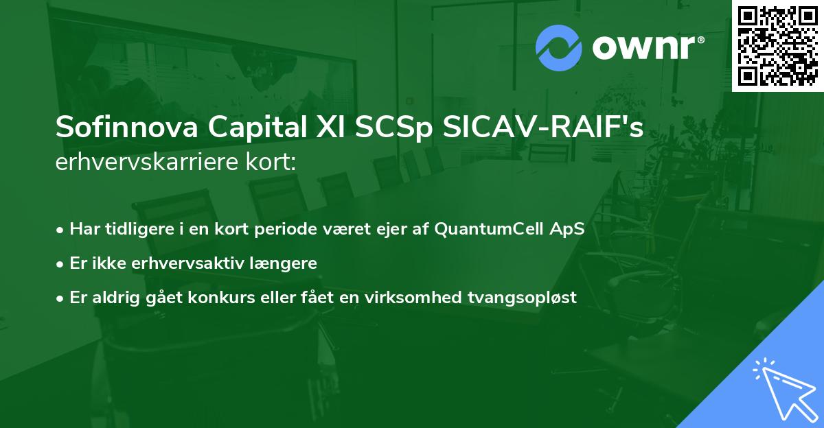 Sofinnova Capital XI SCSp SICAV-RAIF's erhvervskarriere kort