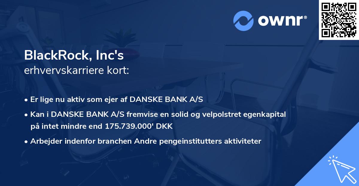 BlackRock, Inc's erhvervskarriere kort