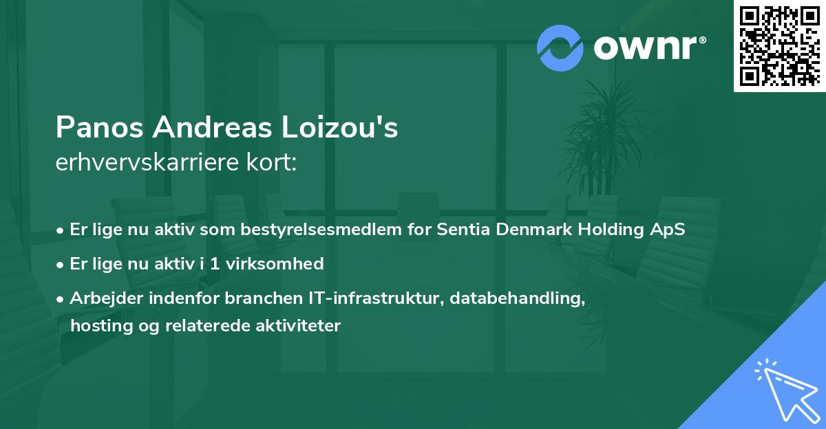 Panos Andreas Loizou's erhvervskarriere kort