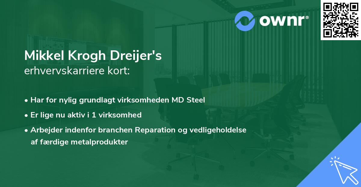 Mikkel Krogh Dreijer's erhvervskarriere kort