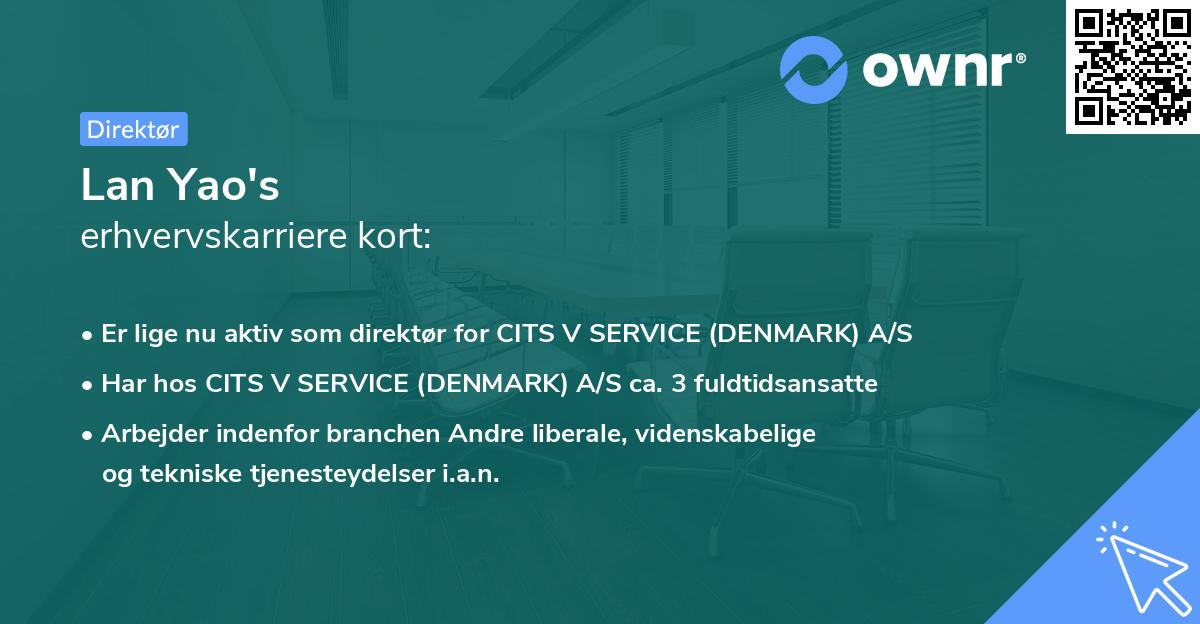 Lan Yao's erhvervskarriere kort