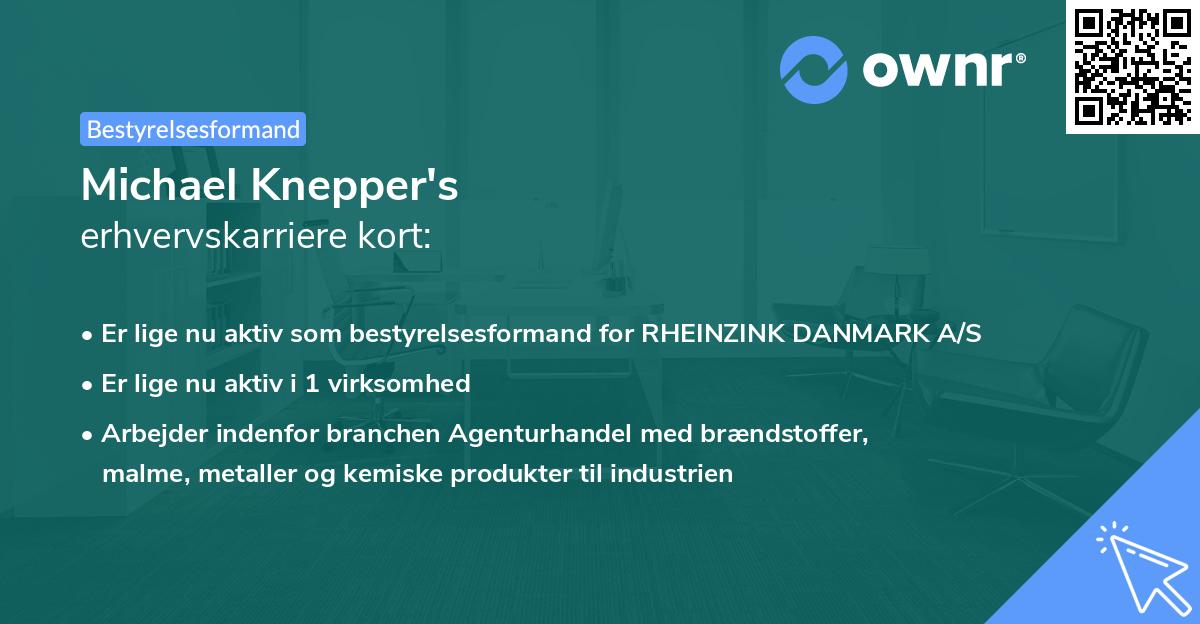 Michael Knepper's erhvervskarriere kort