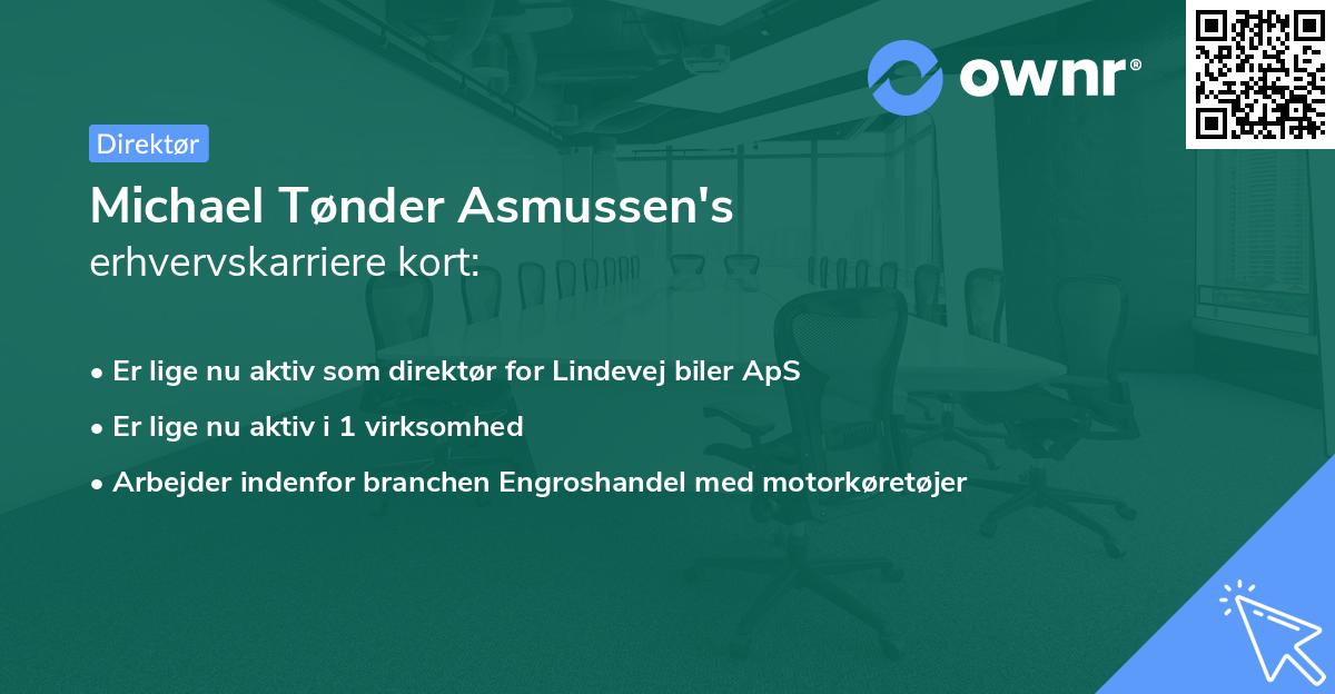 Michael Tønder Asmussen's erhvervskarriere kort