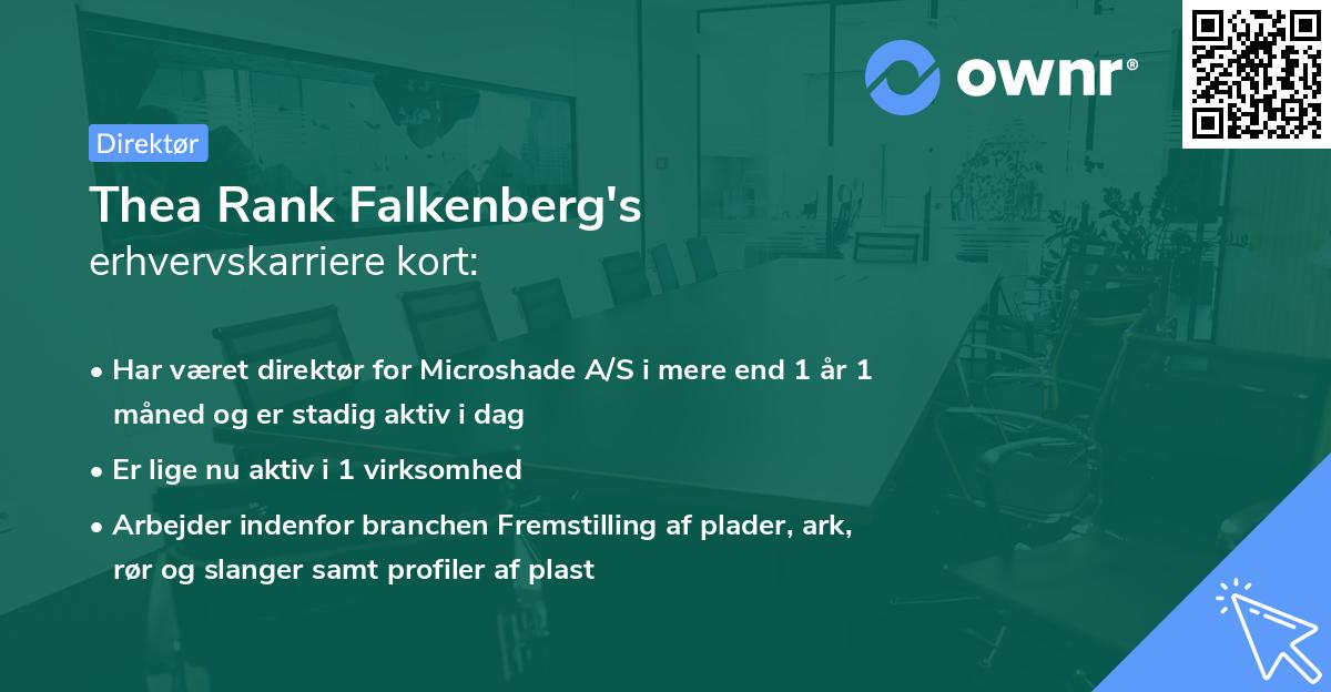 Thea Rank Falkenberg's erhvervskarriere kort