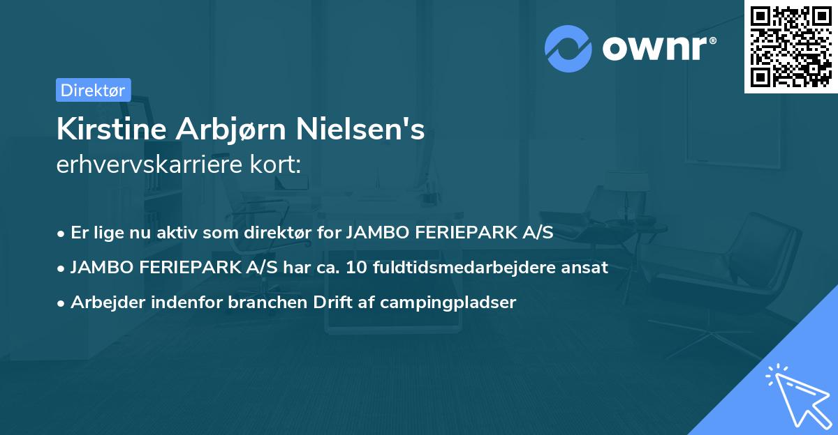 Kirstine Arbjørn Nielsen's erhvervskarriere kort