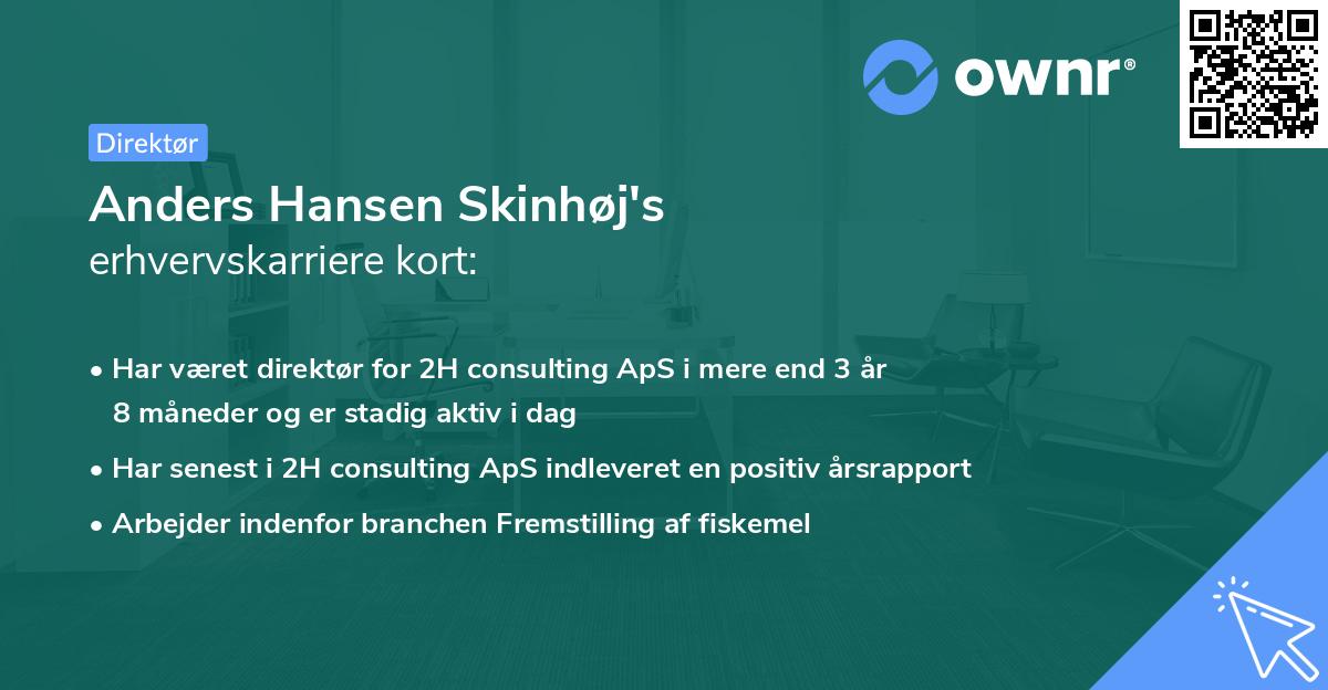 Anders Hansen Skinhøj's erhvervskarriere kort
