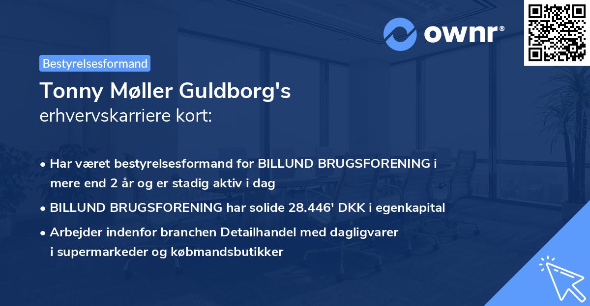 Tonny Møller Guldborg's erhvervskarriere kort