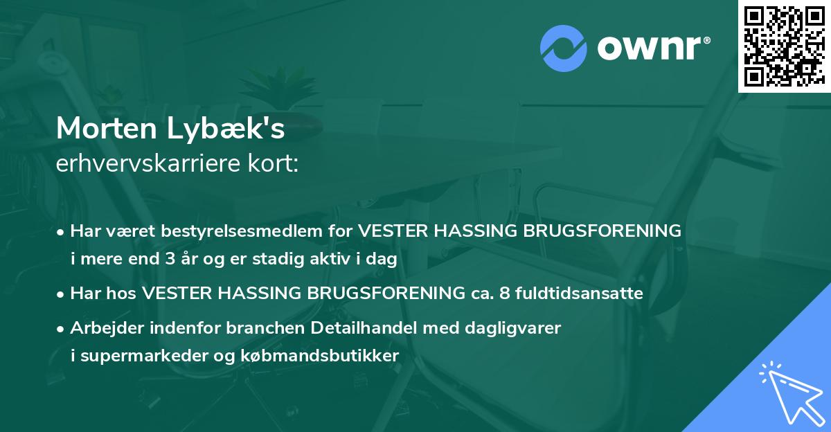 Morten Lybæk's erhvervskarriere kort