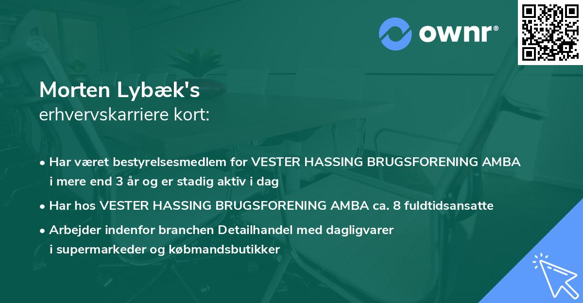 Morten Lybæk's erhvervskarriere kort