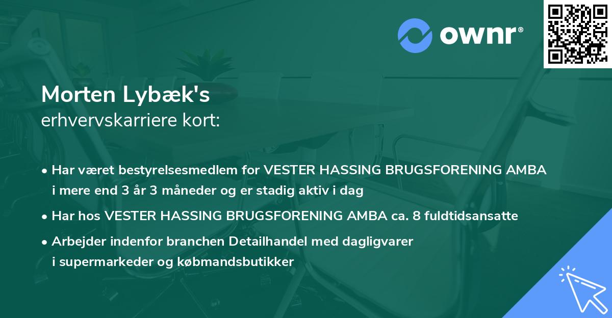 Morten Lybæk's erhvervskarriere kort